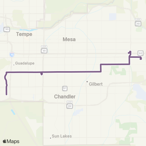 Valley Metro Elliot Rd / 48th St map