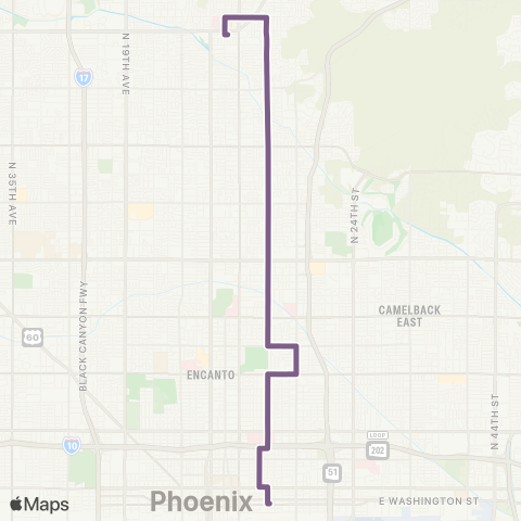 Valley Metro 12th St map