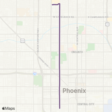 Valley Metro 15th Ave map