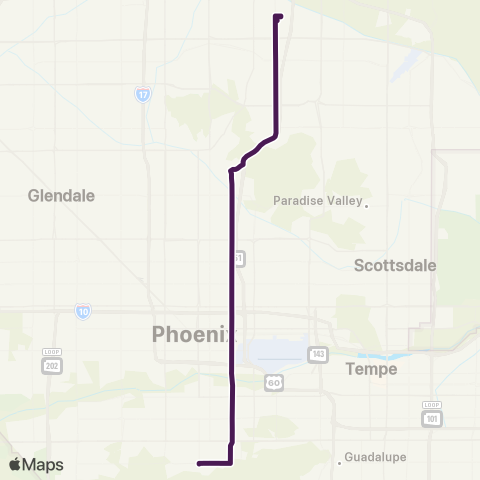 Valley Metro 16th St map