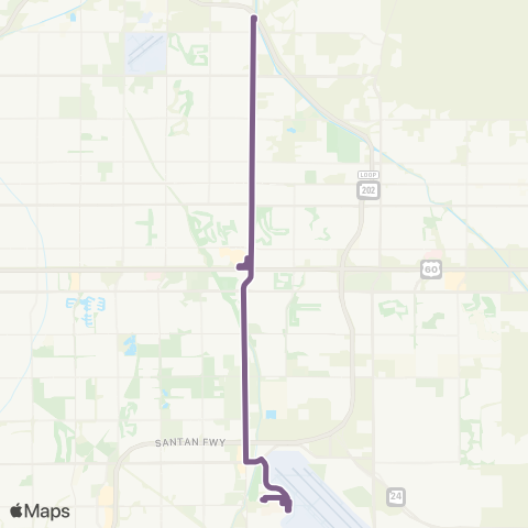 Valley Metro Power Rd map