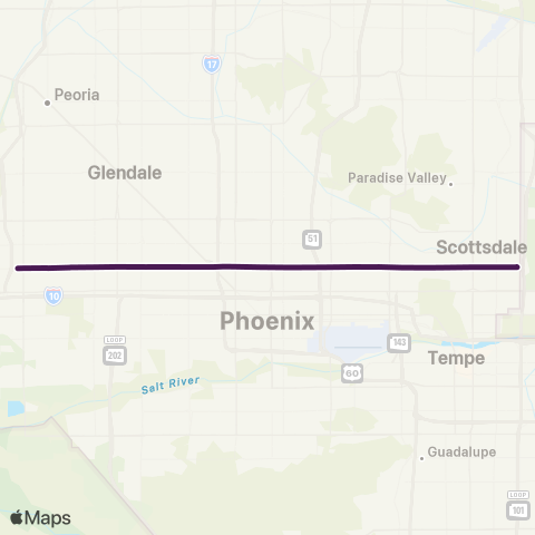 Valley Metro Thomas Rd map