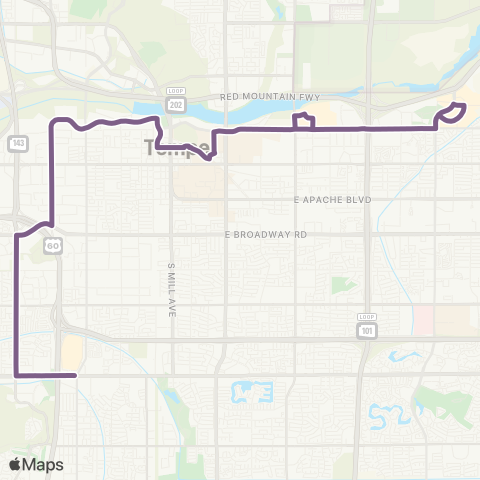 Valley Metro 48th St map