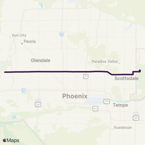 Valley Metro Camelback Rd map