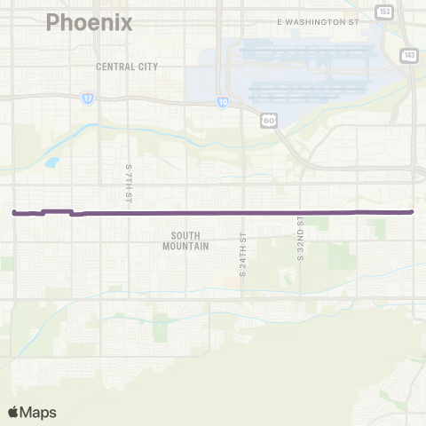 Valley Metro Roeser Rd map