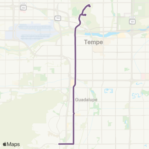 Valley Metro Priest Dr map