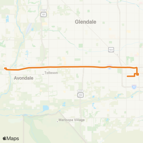 Valley Metro Goodyear Express map