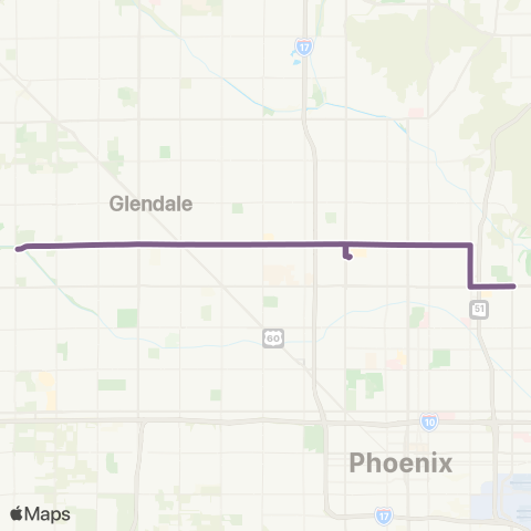 Valley Metro Bethany Home Rd map