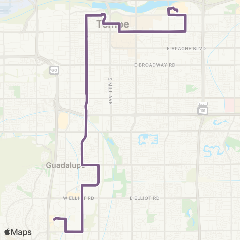 Valley Metro Hardy Dr map