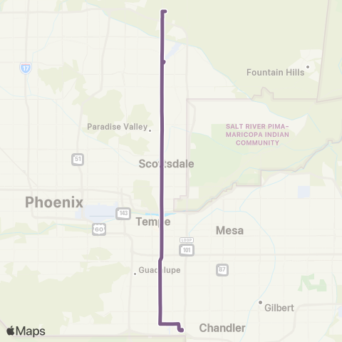 Valley Metro Scottsdale Rd / Rural Rd map