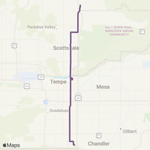 Valley Metro Hayden Rd / McClintock Dr map