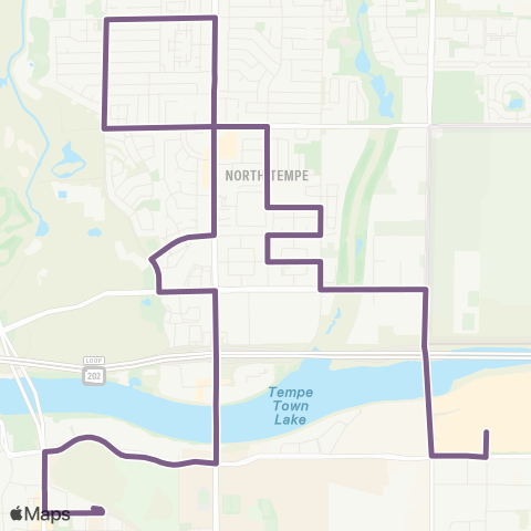 Valley Metro Tempe Orbit Circulator map