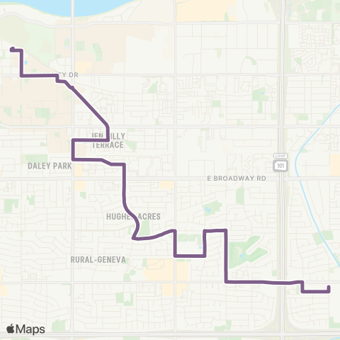 Valley Metro Tempe Orbit Circulator map