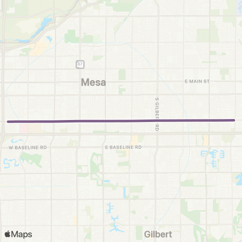 Valley Metro Southern Ave map