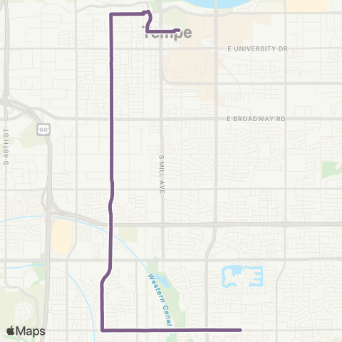 Valley Metro Hardy Dr map