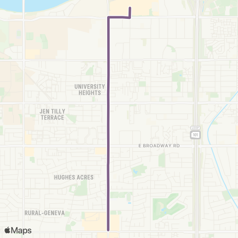 Valley Metro Hayden Rd / McClintock Dr map