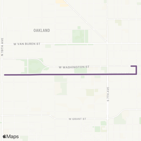 Valley Metro Phoenix Business Circulator (Gov Loop) map