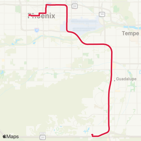 Valley Metro I-10 East RAPID map