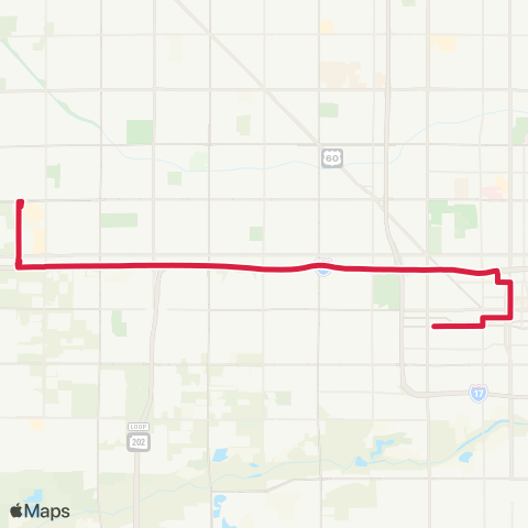 Valley Metro I-10 West RAPID map