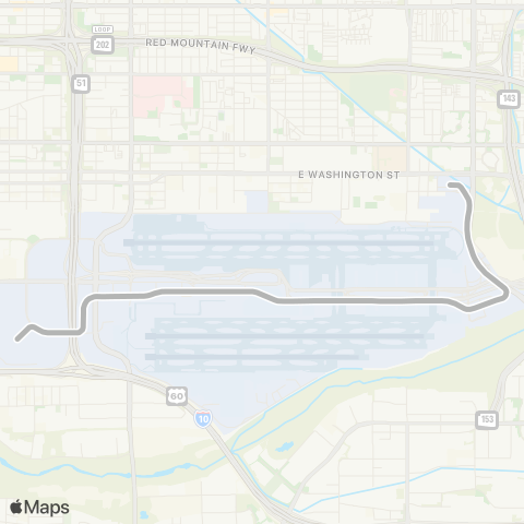 Valley Metro PHX Sky Train map