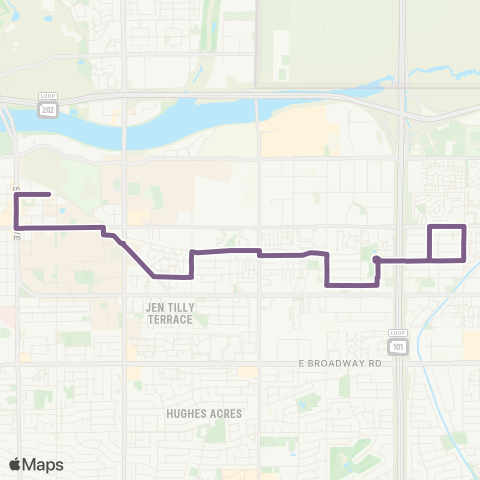 Valley Metro Tempe Orbit Circulator map