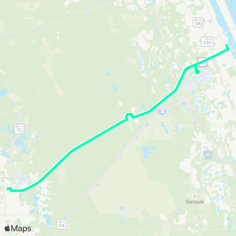 Votran East West Connector map