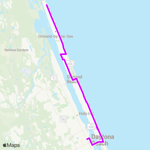 Votran A1A North map