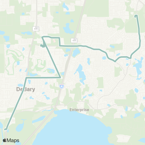 Votran Dupont Lakes Express map