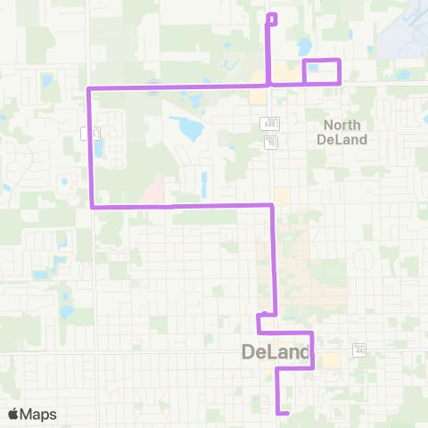 Votran Deland Circulator map