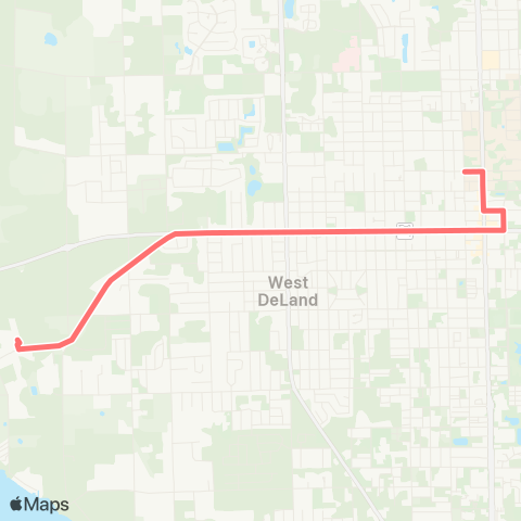 Votran N. Woodland / Deland SunRail map