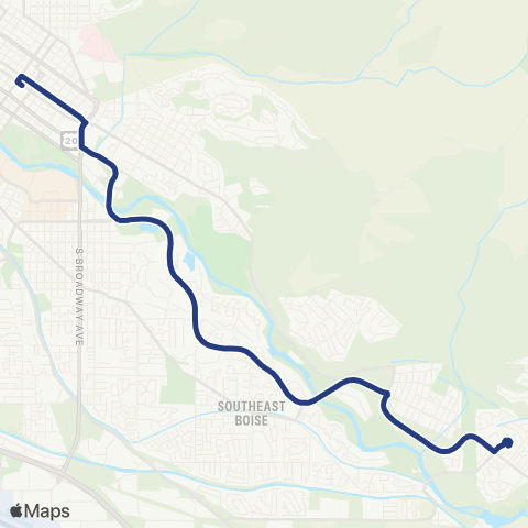 ValleyRide Warm Springs / Parkcenter map