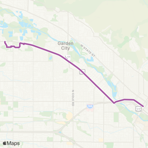 ValleyRide Chinden map