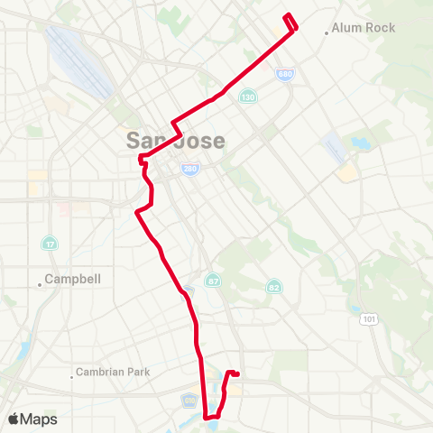 VTA Ohlone-Chynoweth Station - McKee & White map