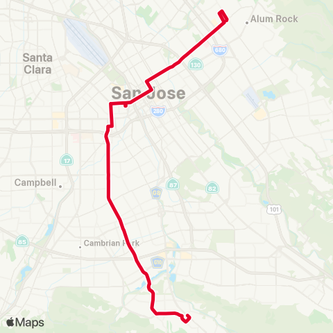 VTA Almaden & Camden - McKee & White map