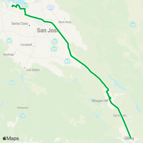 VTA Gilroy / Morgan Hill - Lockheed Martin map