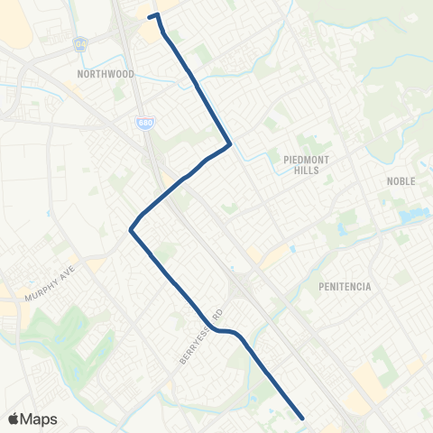 VTA Independence HS - Landess & Pk Victoria map