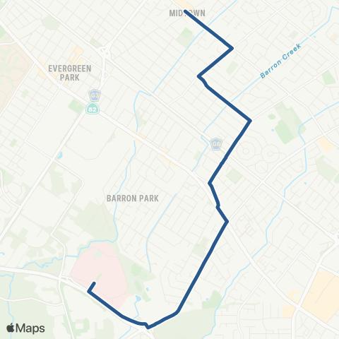 VTA Gunn HS - Middlefield & Colorado via Waverley map