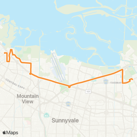 VTA Mountain View map