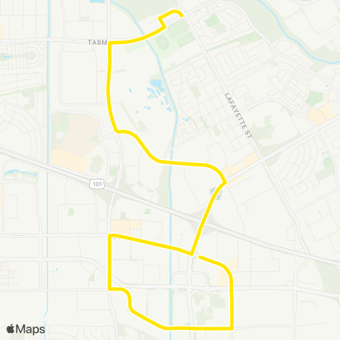 VTA South Santa Clara map