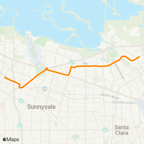 VTA Baypointe - Mountain View map