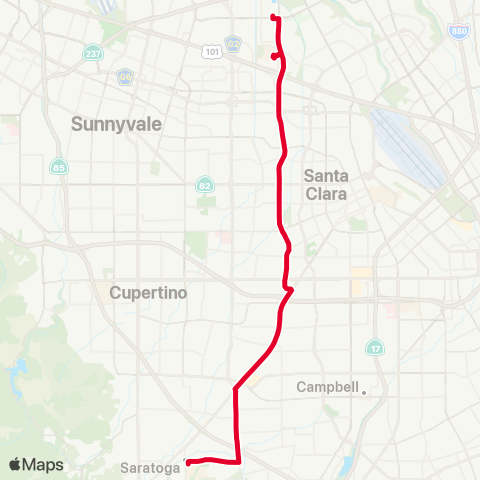 VTA Old Ironsides Station - West Valley Coll map