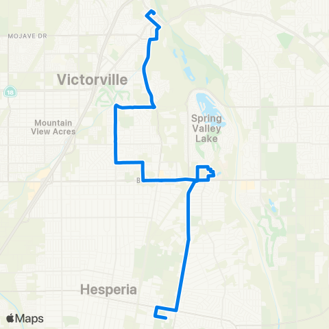 VVTA 50 Vvtc - Hesperia Post Office map