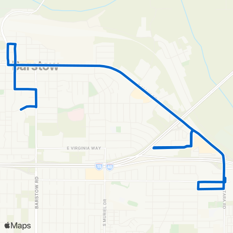 VVTA 01 Barstow City Hall - Walmart map