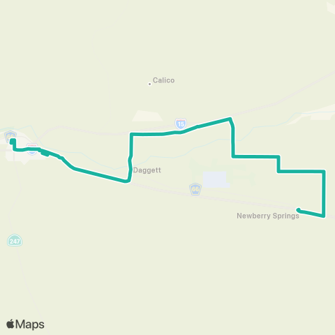 VVTA 29 Barstow - Newberry Springs map