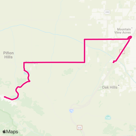 VVTA 21w Victor Val Mall - Phelan - Wrightwood map