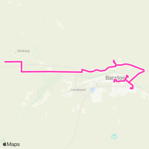 VVTA 27 Barstow - Hinkley map