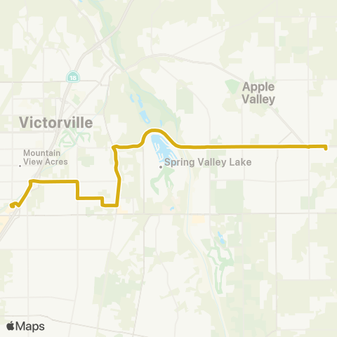 VVTA 49 Avpo to Victor Valley Mall map