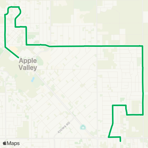 VVTA 40 Apple Valley North Deviation map