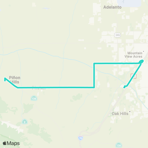 VVTA 20 Main + Cataba - Pinon Hills map