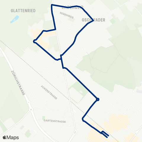 VZO - Verkehrsbetriebe Zürichsee und Oberland Uster, Bahnhof - Uster, Bahnhof map